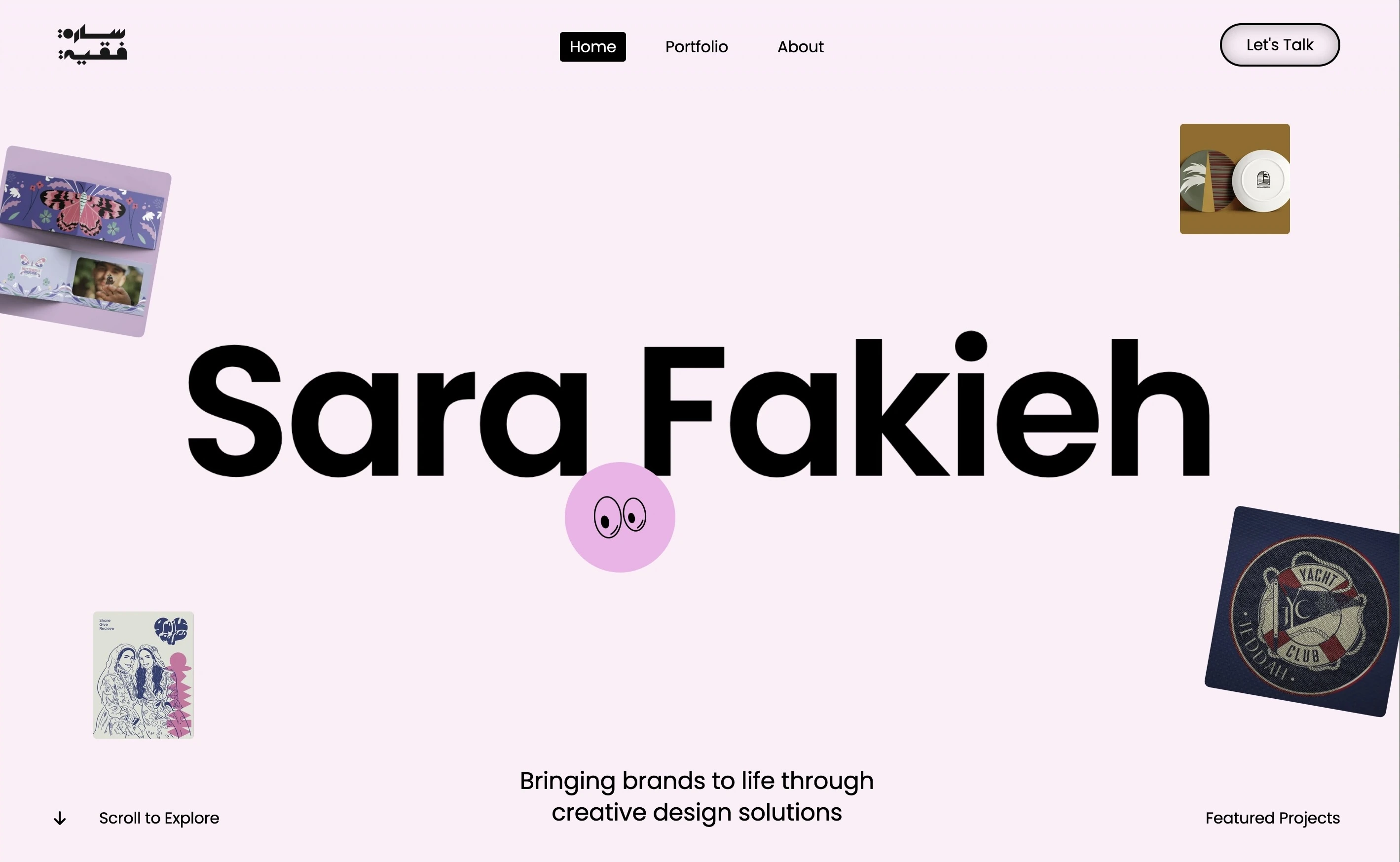 Screenshot of Sara Fakieh: Creative Design Portfolio project